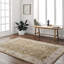 Tapis oriental en polyester tissé à la machine Bower en olive / crème / brun foncé-1234075852