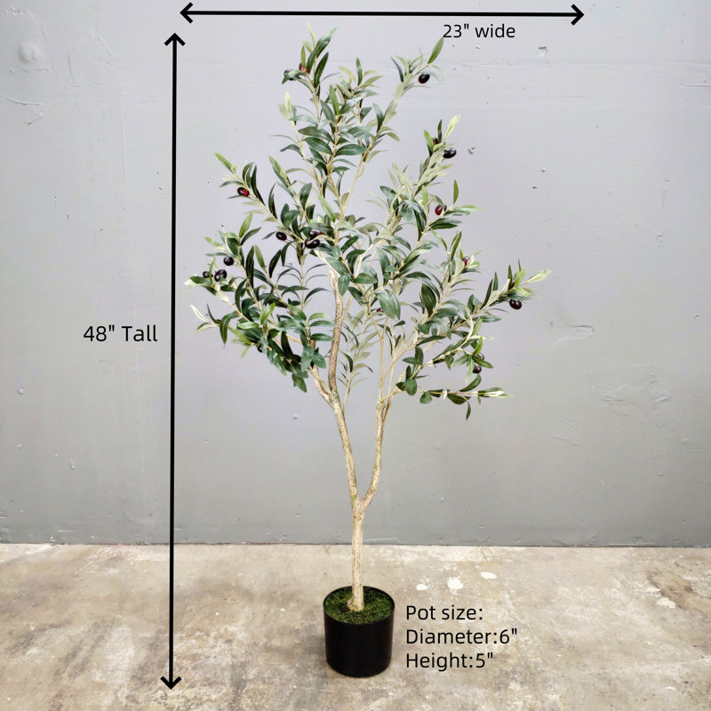 Faux Olive Tree, Artificial Olive tree, 48" H x 23" W x 23" D
