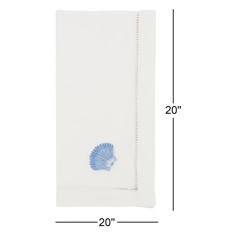 The Broderie Collection 100% Cotton No Pattern Square Napkin