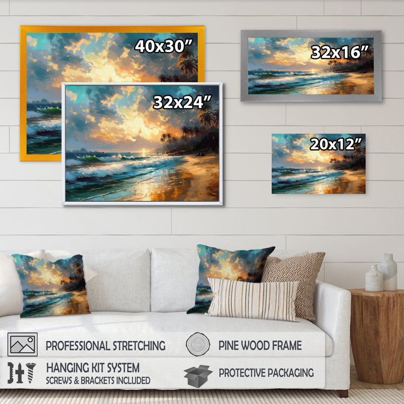 Paysage vert bleu, décorations sur toile Coastal Escapes - Coastal Escapes, H 12 po x l 20 po x P 1 po