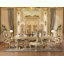 ACME Seville Arm Chair (Set-2), Synthetic Leather & Gold Finish