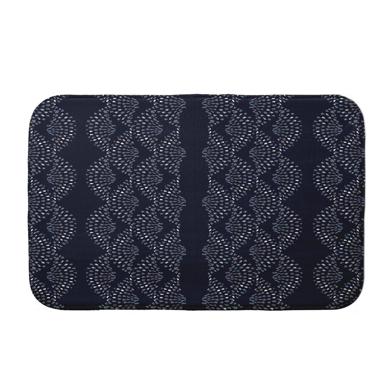 Hiawassee Non-Slip Bath Mat, 21" W x 34" L, Navy