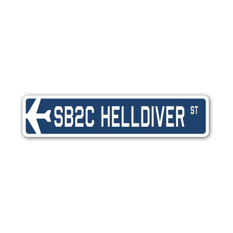 Plaque de rue Bremmer SB2C Helldiver Air Force, H 4 po x l 18 po x P 1 po