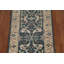 Tapis de couloir indien fait à la main bleu sarcelle Oushak 3 x 10