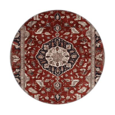 Persian Brown Indoor and Outdoor Area Rug