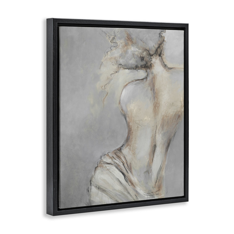 Art mural sur toile flottant encadré noir traditionnel par Liz Jardine, Cadre flottant noir de jais, H 31 po x l 25 po