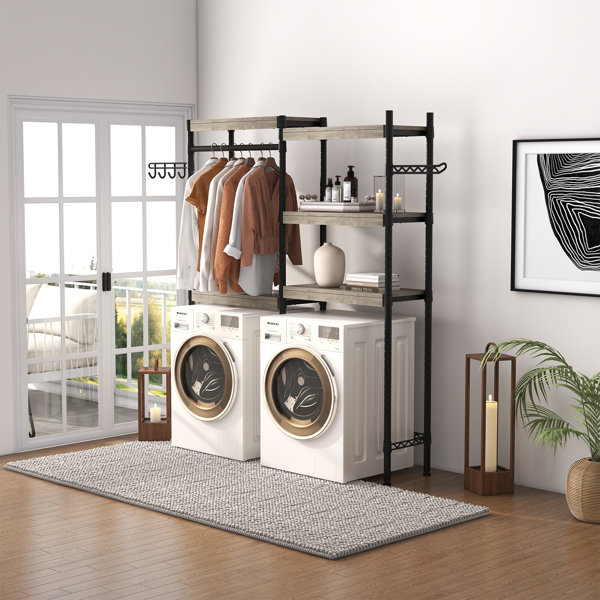 17 Stories Tymerius 61'' Manufactured Wood Clothes Rack | Wayfair