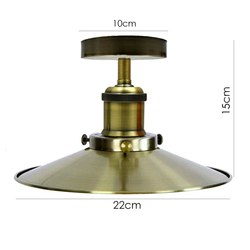 Brenna Flush Mount, Green Brass