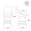 Tabouret de comptoir pivotant rembourré 26 po Zahara-114019186-76832099