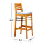 Carlton Honey Patio Wood Counter-Height Bar Chair