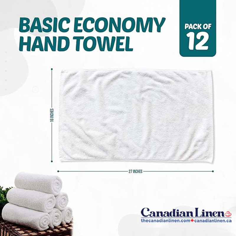 Débarbouillette Basic Basic blanche 15 x 25 pouces
