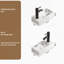 Wall Hung Basin Sink Small Cloakroom Basin Rectangle Ceramic Wash Basin Left Hand Without Tap & Drain