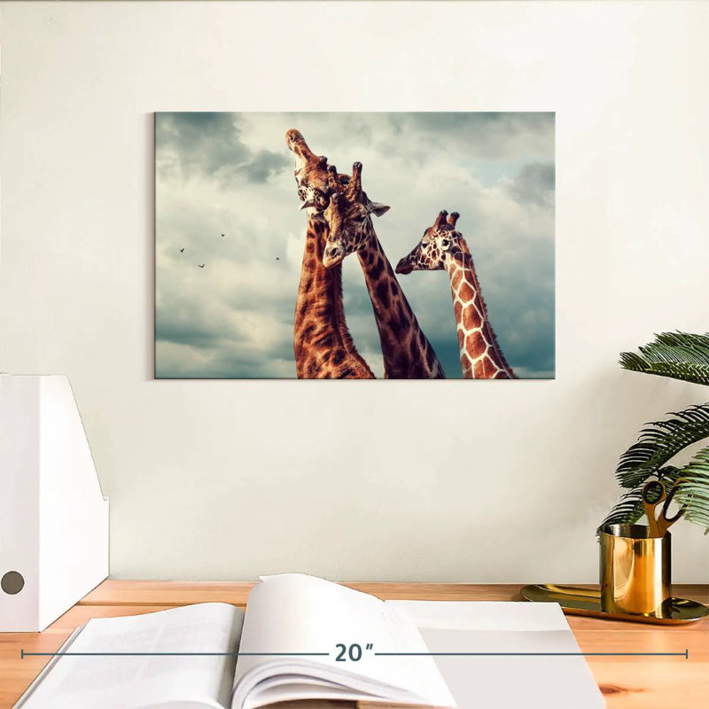 Brampt Giraffe Family Bonding, 8" H x 12" W