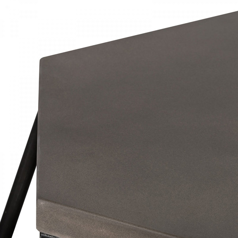 Lefancy Modern Concrete and Hexagonal End Table