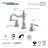 Kingston Brass Heritage Two-Handle 3-Hole Deck Mount Widespread Bathroom Faucet with Brass Pop-Up Drain-11175137