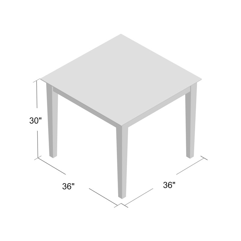 Calumet Heimann Solid Wood Dining Table, 30" H x 36" L x 36" W, Espresso