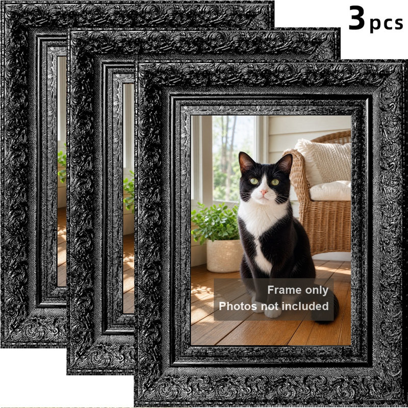 Cadre photo noir 1 PC 11 "x 14" de style rétro avec affichage horizontal ou vertical, Noir, 1, L 11 po x H 14 po