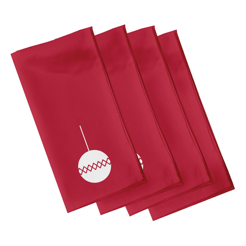 Antero Polyester Modern & Contemporary Napkins, Red