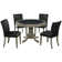 48'' Slate Poker Table With Dining Chair Set And Flip Table