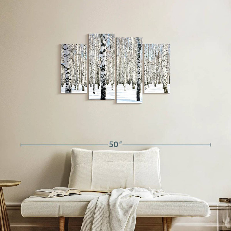 Alvord Snow White Birch Grove, 22" H x 36" W