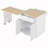 82.6" Fluted Kitchen Island with Extendable Dining Table for 4-6, Island Table for Kitchen with Power Outlet, Kitchen Table with Double-Side Storage, 2 Drawers 2 Side Open Shelves, White-692190464
