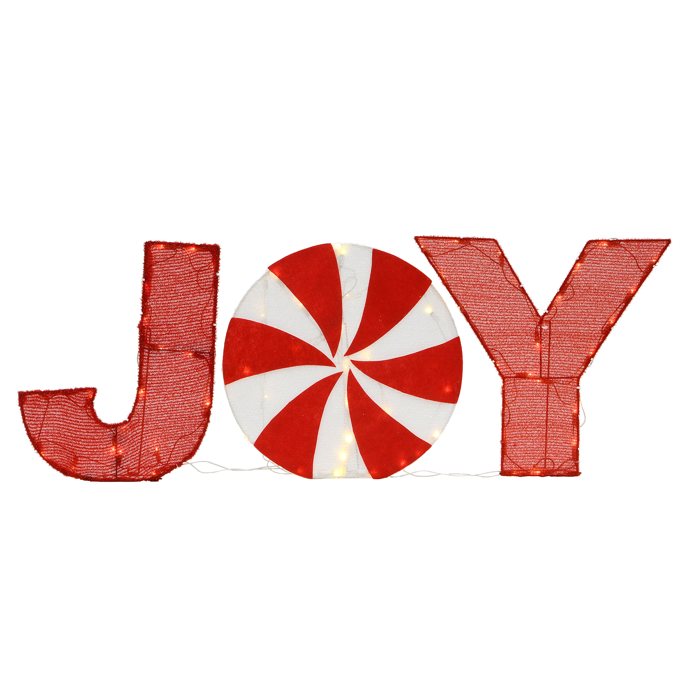 The Holiday Aisle® 18" Pre-Lit JOY Decoration & Reviews | Wayfair