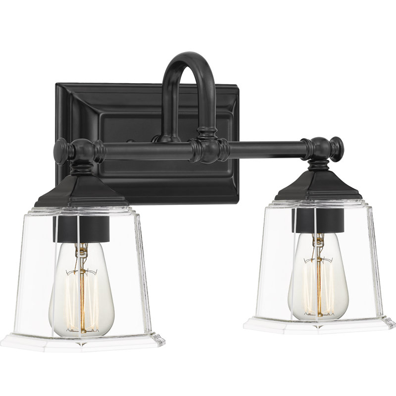 Éclairage pour meuble-lavabo à intensité variable à 2 lumières, Noir terre