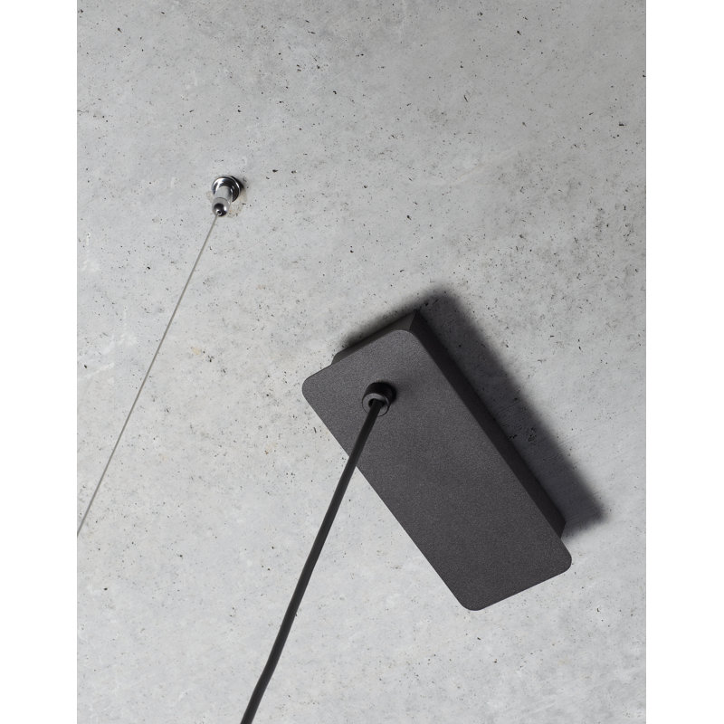Ebony Black Aluminum LED Linear Pendant Light