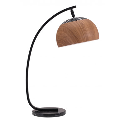Lampe de table brune et noire