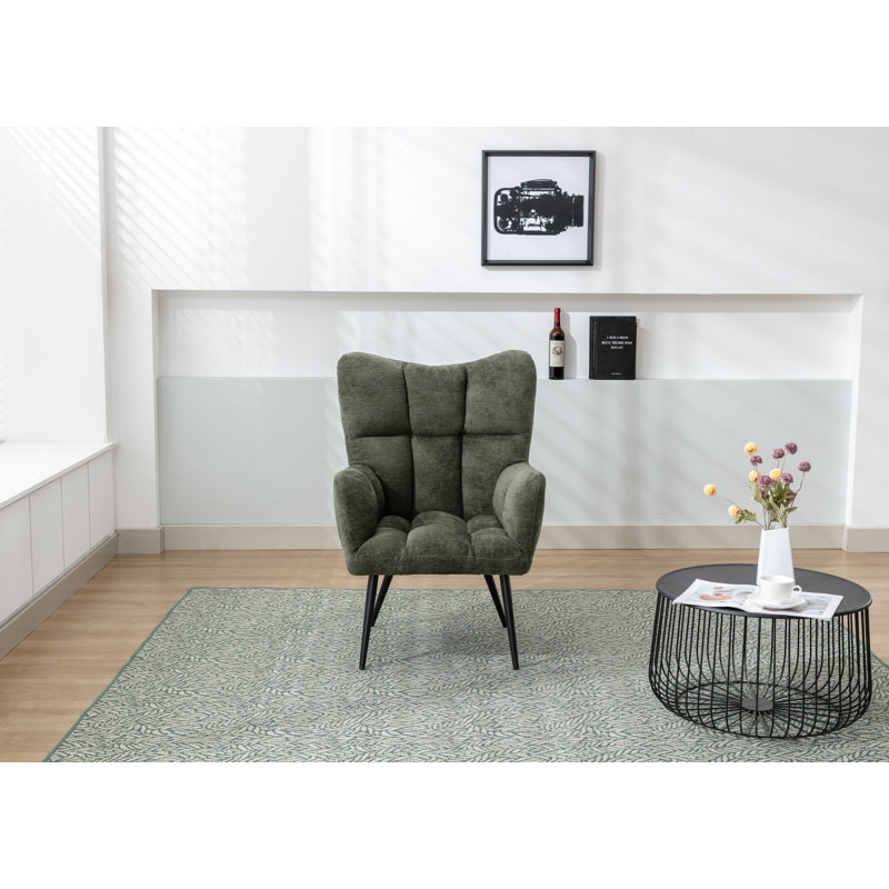 Suruga Upholstered Armchair, Green