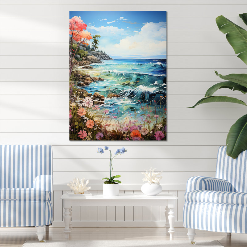 Whimsical Shores sur impression sur toile, H 40 po x l 30 po x P 1,5 po, Toile tendue