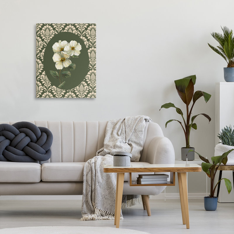 Toile Fancy Lace Flowers, design par Nan, H 20 po x l 16 po