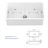 32" Undermount Single Bowl Ceramic Kitchen Sink - Dual Mount White Ceramic Rectangular Deep Single Bowl Sink Basin - 32x19x10"
