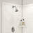FlexStone Splendor 40"W x 40"D x 80"H Corner Shower Surround in Botticino Cream-34110240