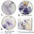 Beige And Purple Adorned Violets - Violets Wall Decor Set-429849604-429849630