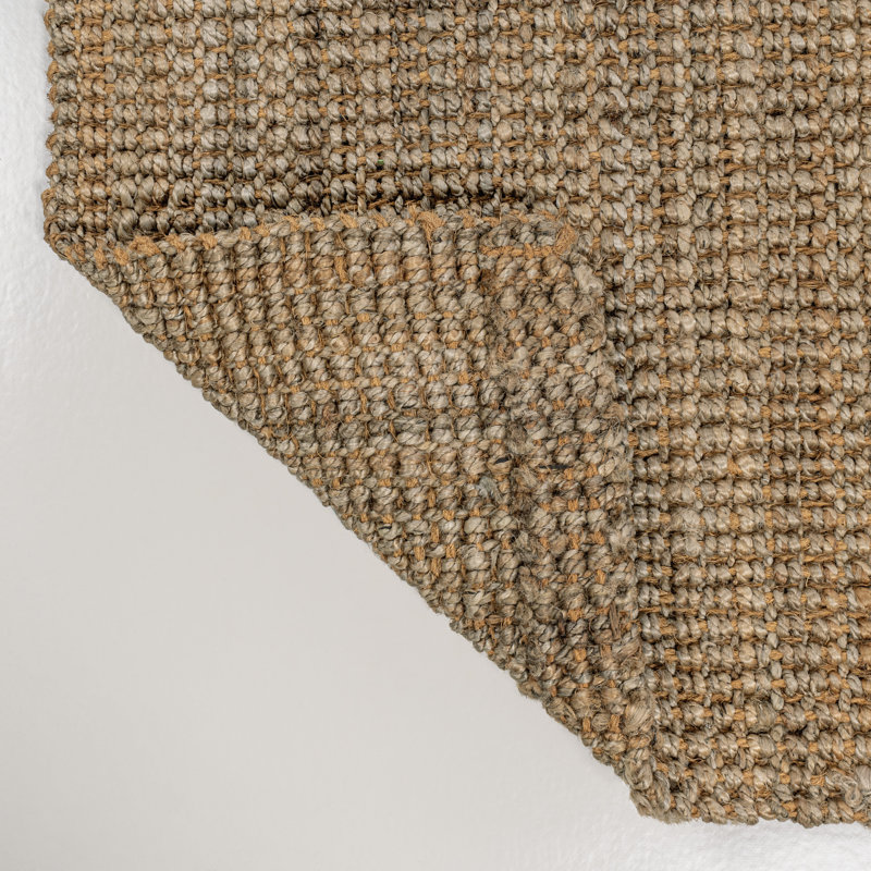 Tapis naturel en jute tissé à la main Kaileen, Rectangle 9 pi x 12 pi