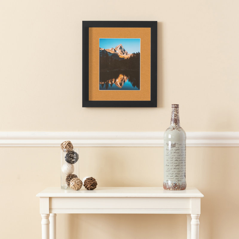 Cadre pour photo simple 5 "x 5" en bois mat, Ambre
