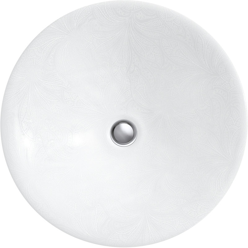 KOHLER Sartorial Paisley Carillon, ARTIST EDITIONS Round Wading Pool Bathroom Sink, French Paisley