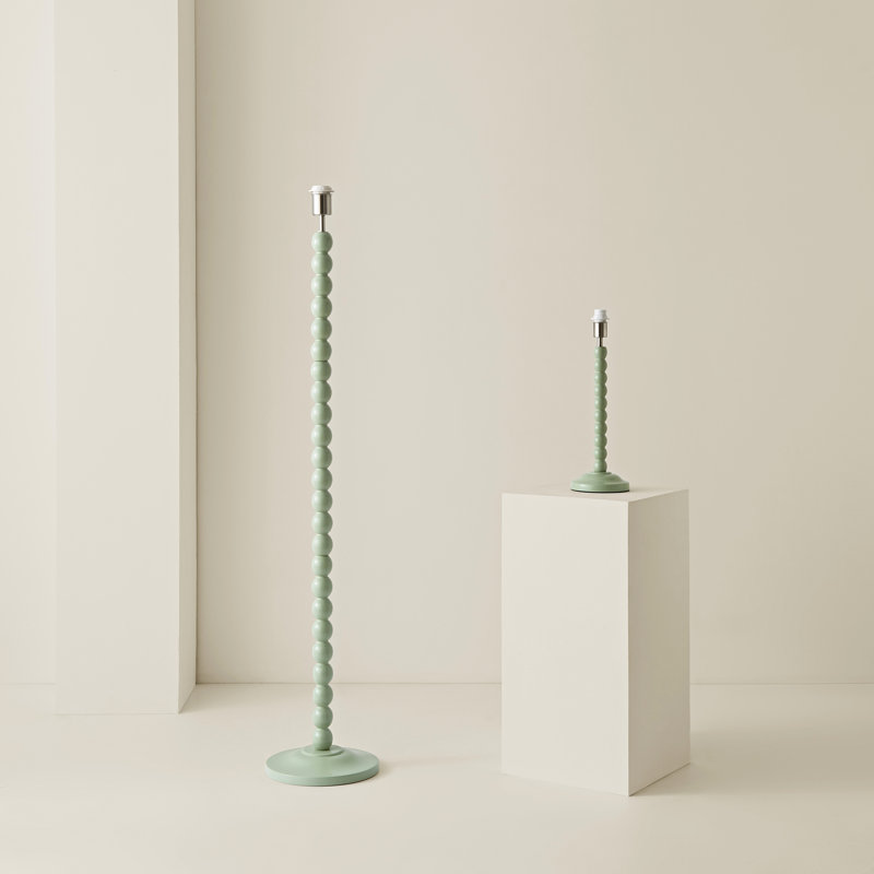 Bobbles 130cm Painted Traditional Floor Lamp, Sage