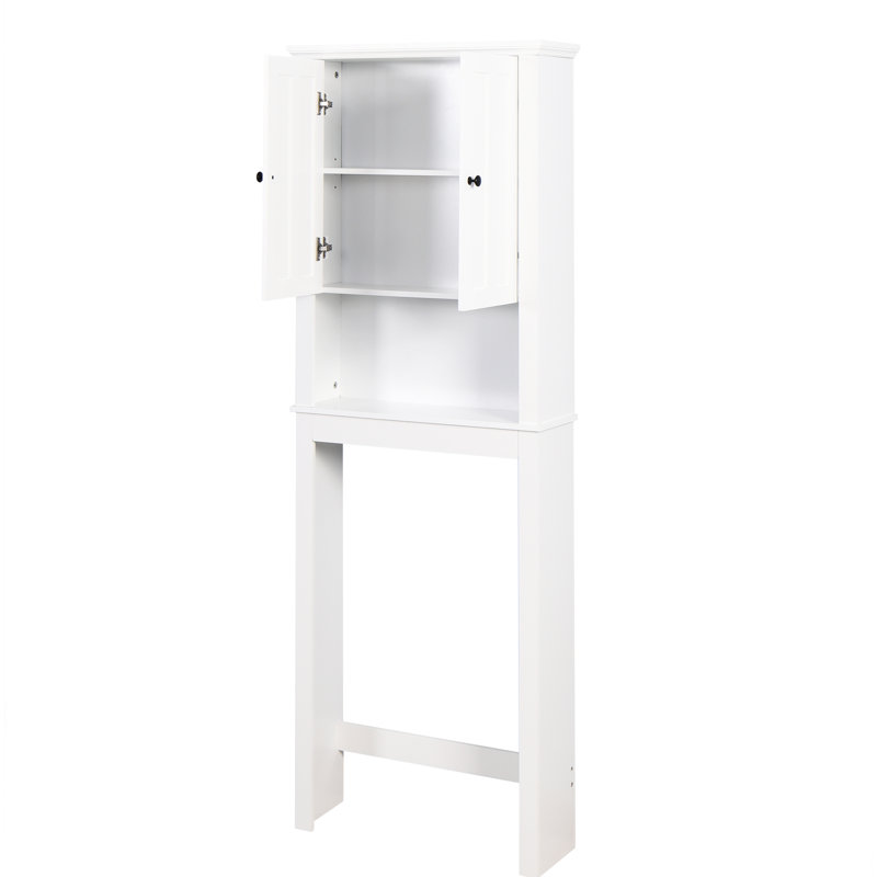 Armoire de salle de bain blanche - élégante, tablette réglable, 23,47 x 7,51 x 67,29 pouces