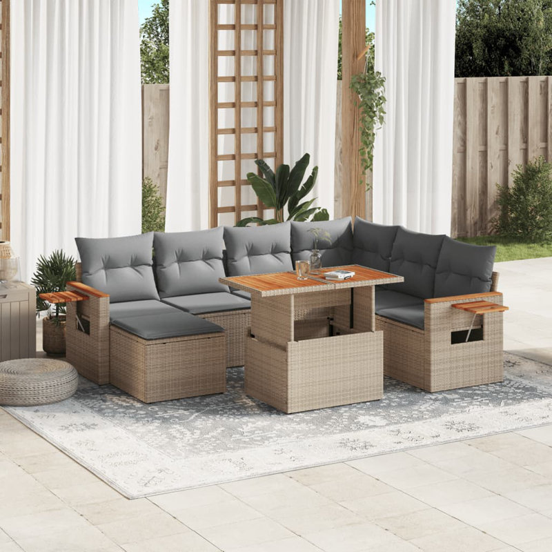  Garden Sofa Set Beige