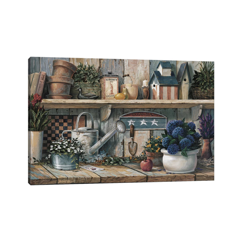 Rhapsody in Blue 1 Piece Wrapped Canvas Painting, 20.32 cm H x 30.48 cm W