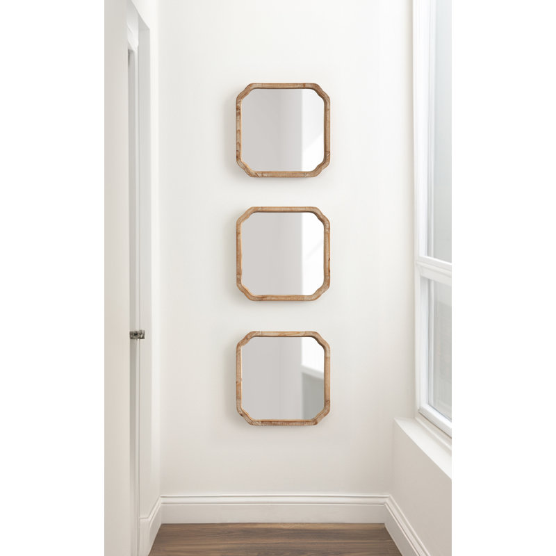 Ensemble de trois miroirs muraux carrés