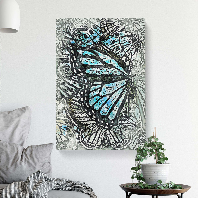 The Blue Butterfly Effect In Abstract - Wrapped Canvas, 50cm H x 35cm W x 3cm D