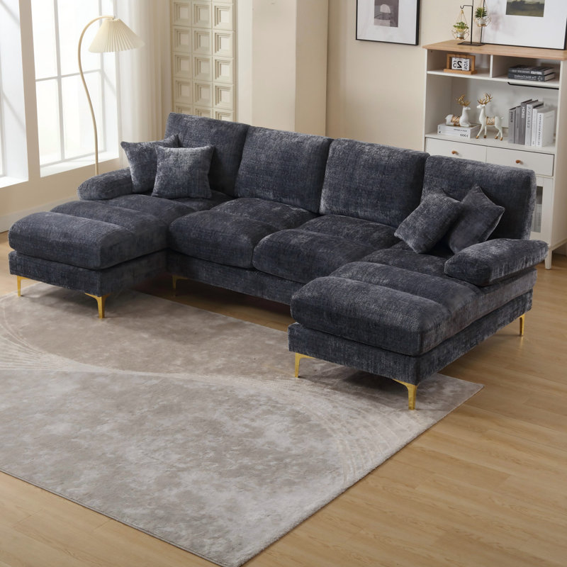 Aalyia 6 Seater Corner Sectional, Grey
