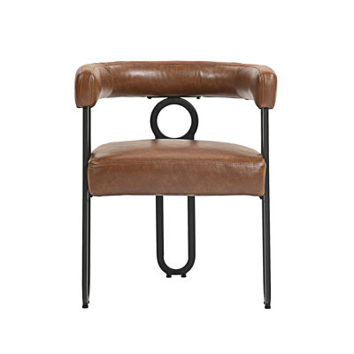 Chaise d'appoint rembourrée, chaise de salle à manger, fauteuil de cuisine avec structure en métal
