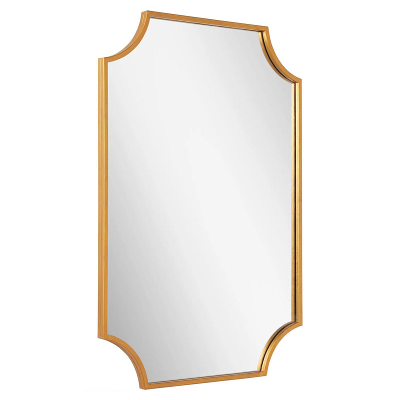 Gold Antique Rectangular Metal Framed Mirror