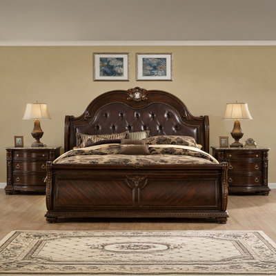 Jeannotte Queen 3PC Dark Walnut