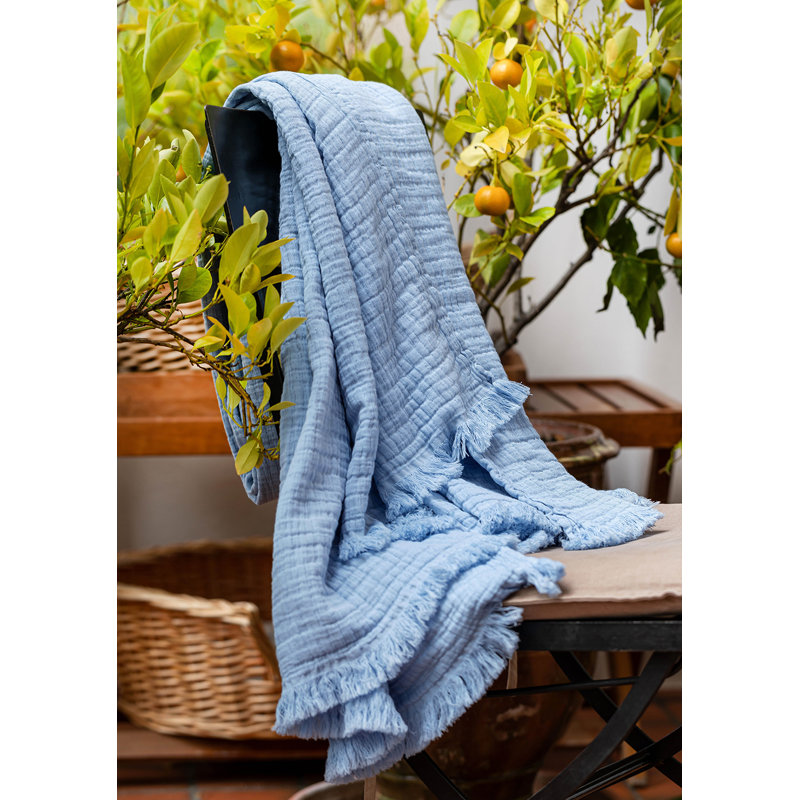Luiza Blanket, W125 x L180cm, Blue