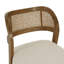 Chaises de salle à manger Barlby avec dossier en rotin tissé à la main et siège rembourré-960323289-960323291
